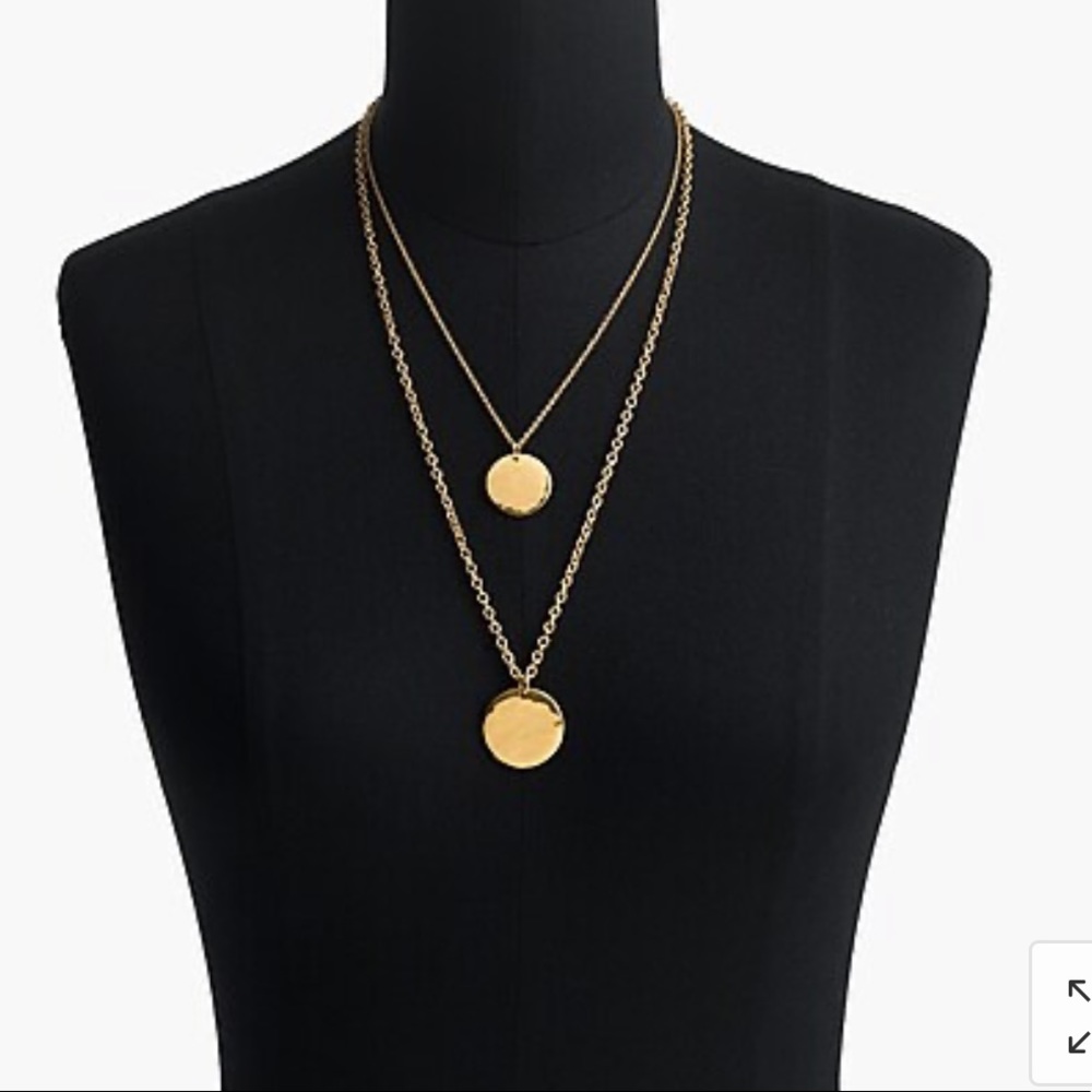 J Crew Layered Coin Necklace